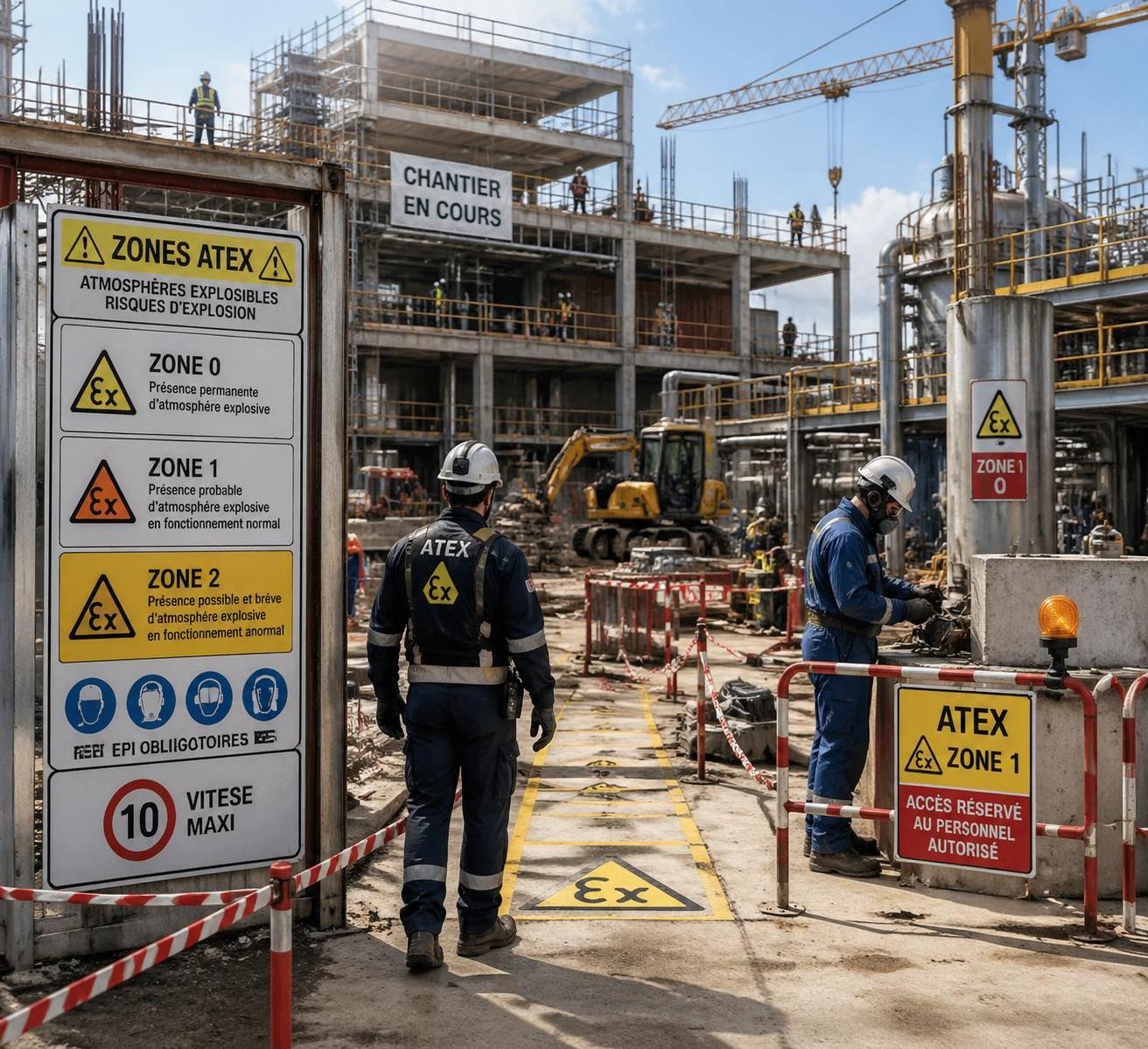 découvrez les risques liés aux atmosphères explosives (atex) sur les chantiers et les mesures essentielles pour garantir la sécurité des travailleurs en milieu bâtiment.